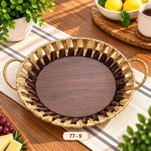 Woven Round Tray 77--9