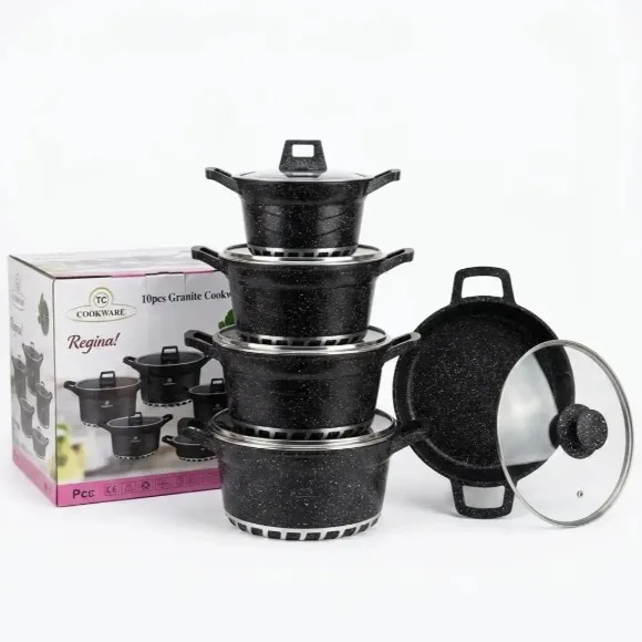 10-Piece Granite Non-Stick Cookware Set