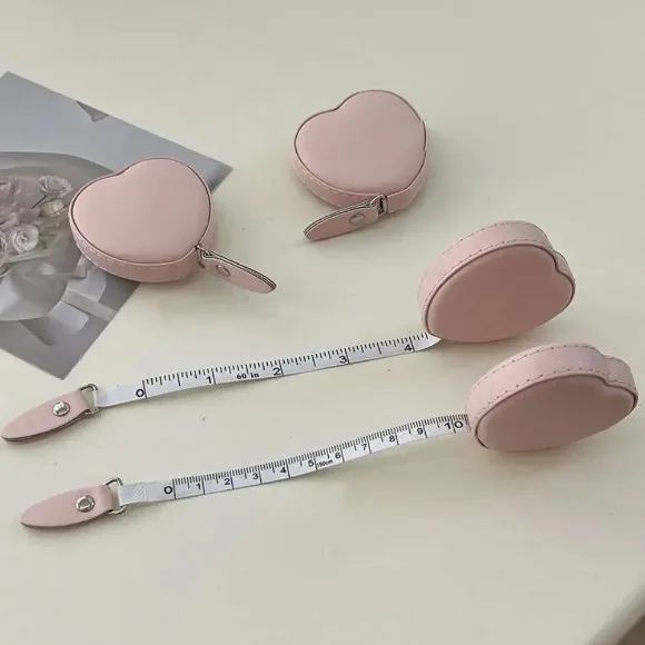 1PC Cute Heart Shape Measure Tape Flexible Ruler Cloth Ruler
