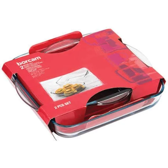 Pasabahce Borcam Square Baking Dish Set 2-Piece 1550ml+3200ml thumbnail 3