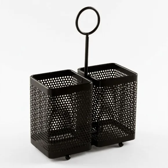 2 compartments Compact Cutlery Holder Kitchen Utensil Holder