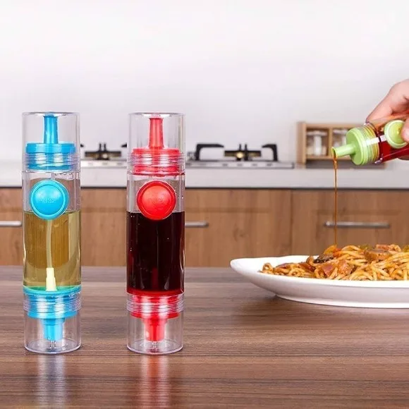 2 in 1 Kitchen BBQ Oil Soy Sauce Vinegar Spray Bottle