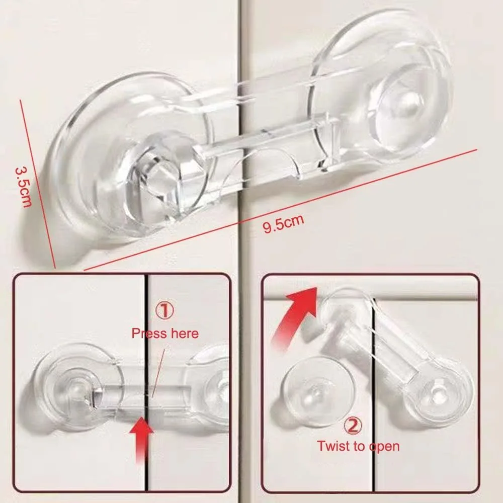 Kiddie Guard Premium High Quality Baby Proofing Cabinet Locks Heavy Duty Set of 2
