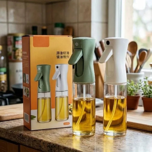 2-Piece Oil Spray Bottle Set (245ml Each)