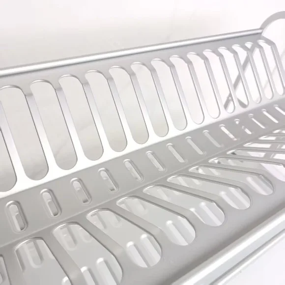 2 Tier Dish Rack Aluminium Sink Dish Drying Rack With Drainboard