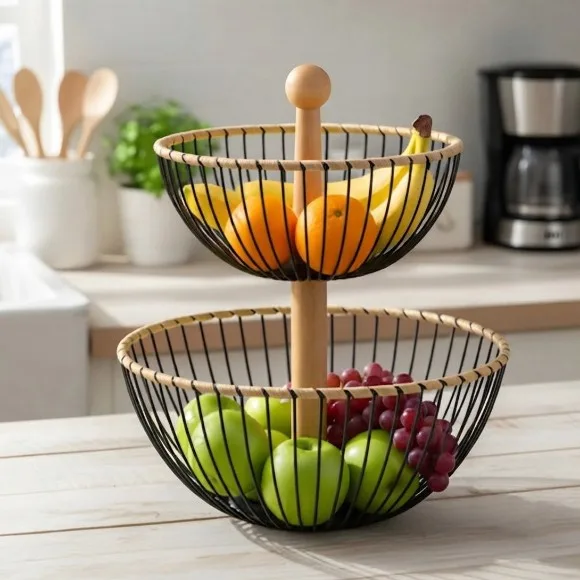 2 Tier Fruit Basket kitchen Organizer