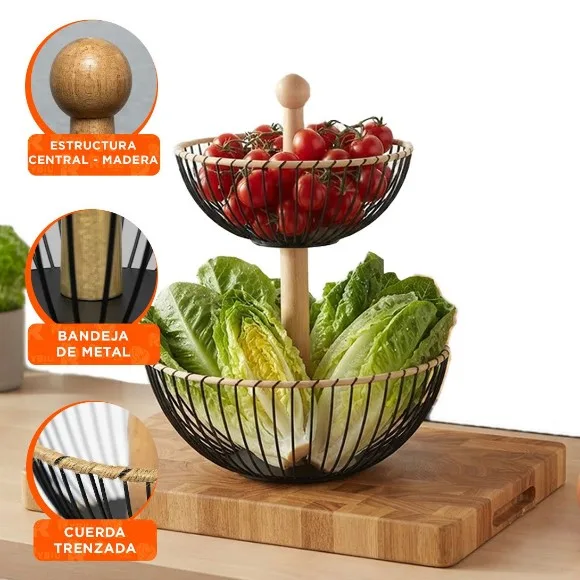 2 Tier Fruit Basket kitchen Organizer