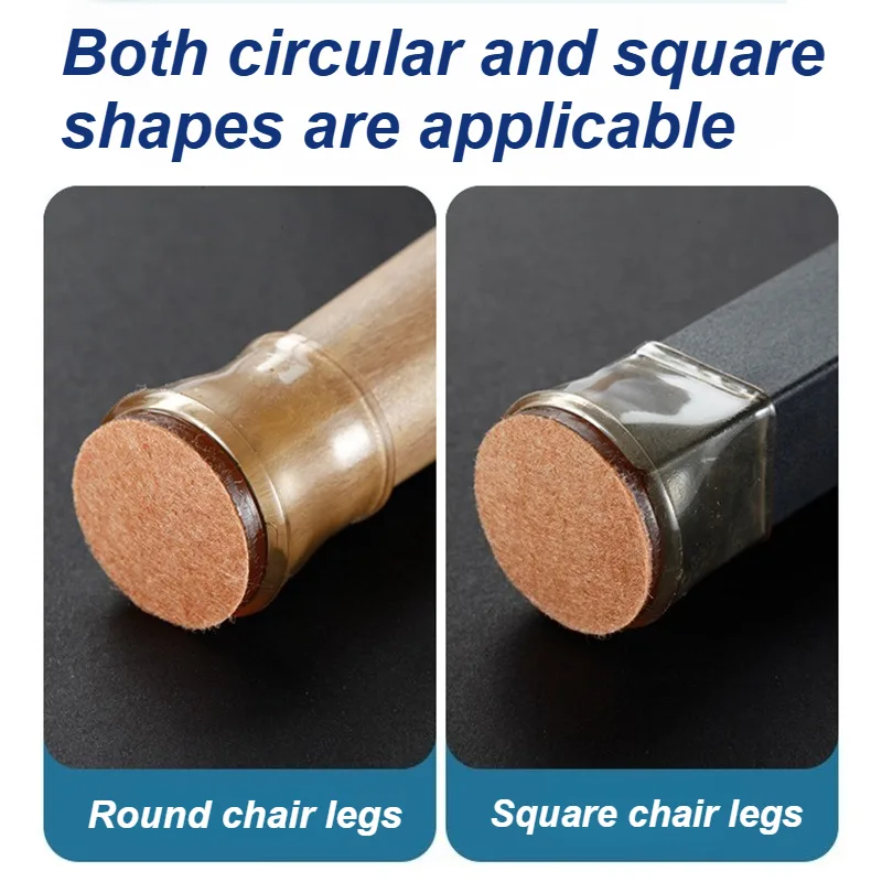 4pcs Chair Leg Caps Floor Protector Pads for Silicone Furniture Leg Mute Transparent Leg Protectors Cap Floor Scratch Resistant
