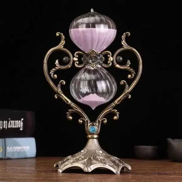 30 Min Metal Retro Hourglass Home Desktop Decor Sand Clock