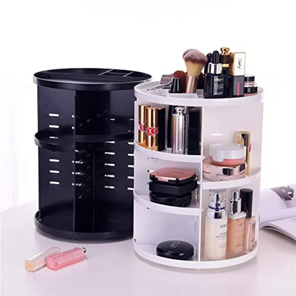 360 Degree Rotating Cosmetic Organizer Jewellery Box Lipstick Holder