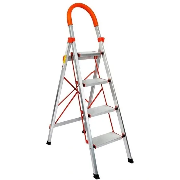 4 Step Foldable Ladder Stainless Steel