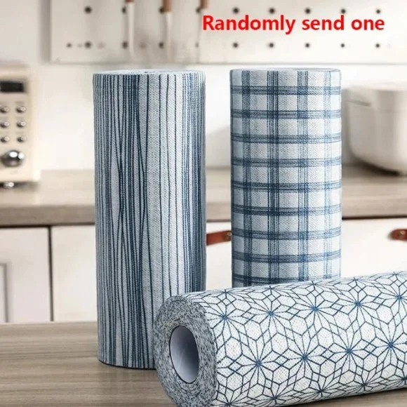 40Pcs Kitchen Roll Lazy Dishcloth Rag Reusable Cleaning Cloths Strong Absorbent Thicken Multi-purpose Non-woven Towel