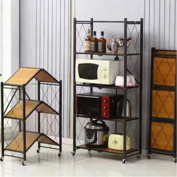 4 & 5-Shelf Multi-Purpose Iron Trolley Organizing Stand