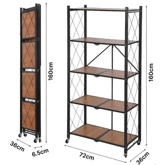 4 & 5-Shelf Multi-Purpose Iron Trolley Organizing Stand