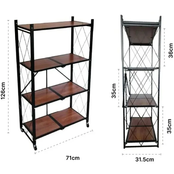 4 & 5-Shelf Multi-Purpose Iron Trolley Organizing Stand