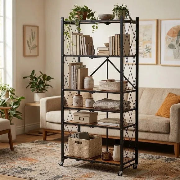 4 & 5-Shelf Multi-Purpose Iron Trolley Organizing Stand