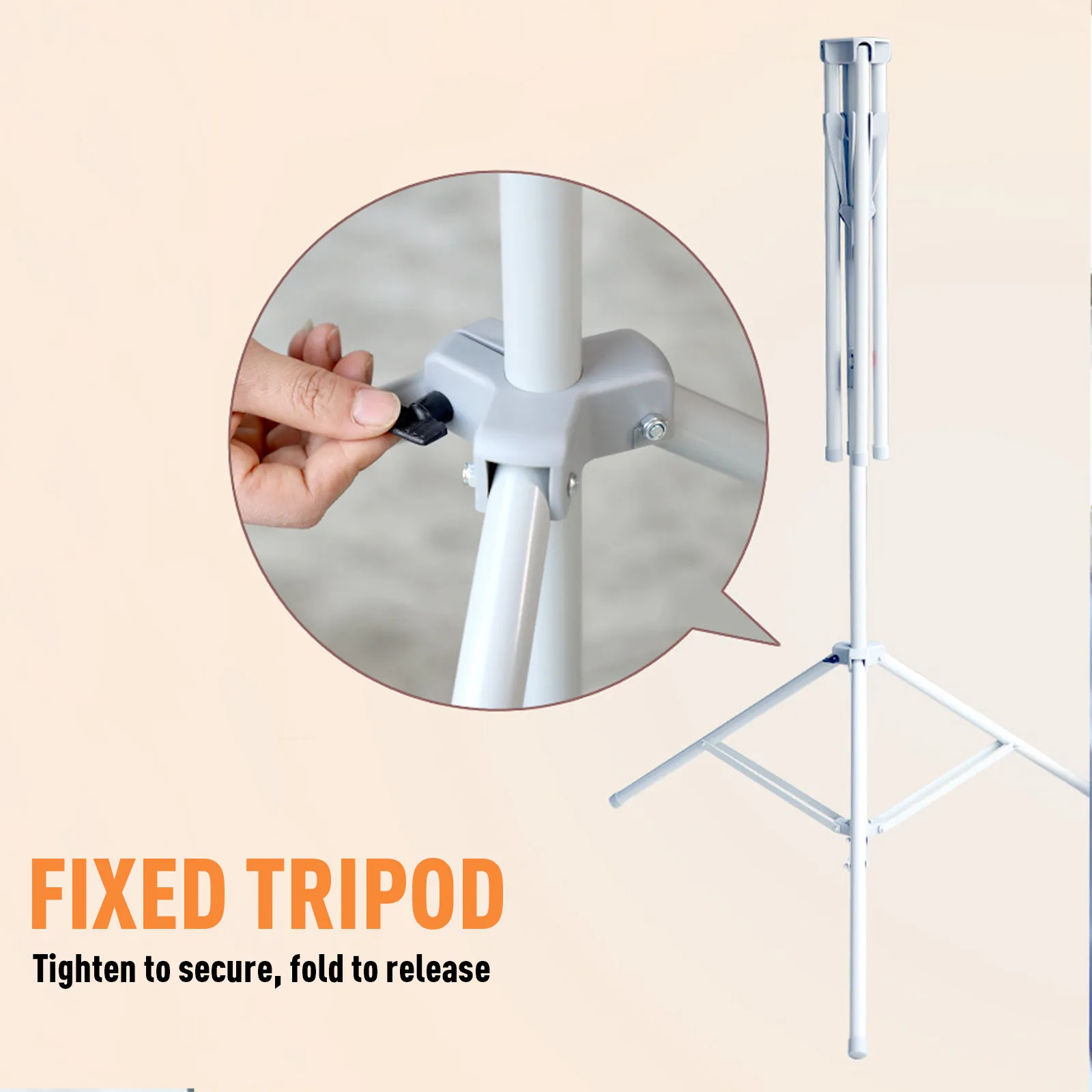 Foldable Portable Drying Rack Height-Adjustable Floor Folding Drying Rack for Indoor/Outdoor