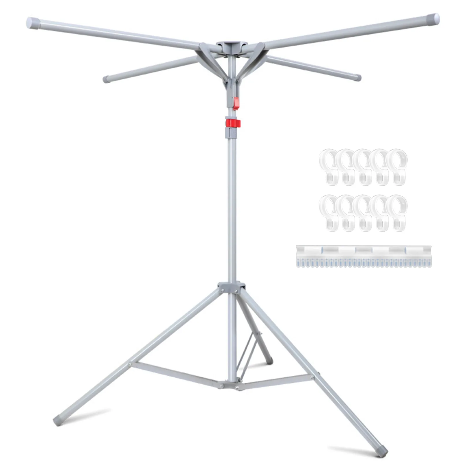 Foldable Portable Drying Rack Height-Adjustable Floor Folding Drying Rack for Indoor/Outdoor