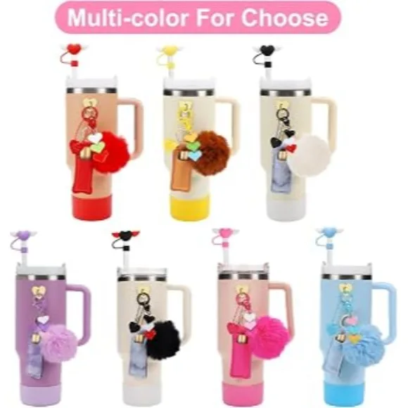 7PCS Tumbler Decoration Accessories Set - Cute & Aesthetic Drinkware Charms