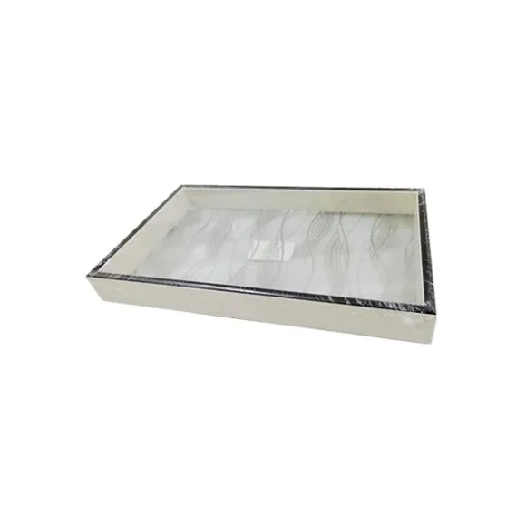 Acrylic Decorative Tray (22x14 cm) – Multi-Purpose Tabletop Serving & Vanity Organizer