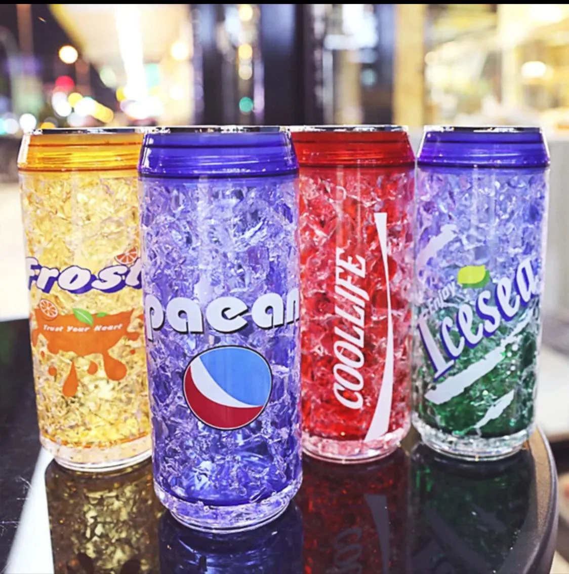 Acrylic Printed Juice Glass Cane Cooldrink Design 1 Pcs 470ml thumbnail 5