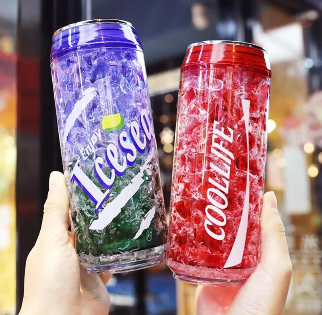 Acrylic Printed Juice Glass Cane Cooldrink Design 1 Pcs 470ml thumbnail 3