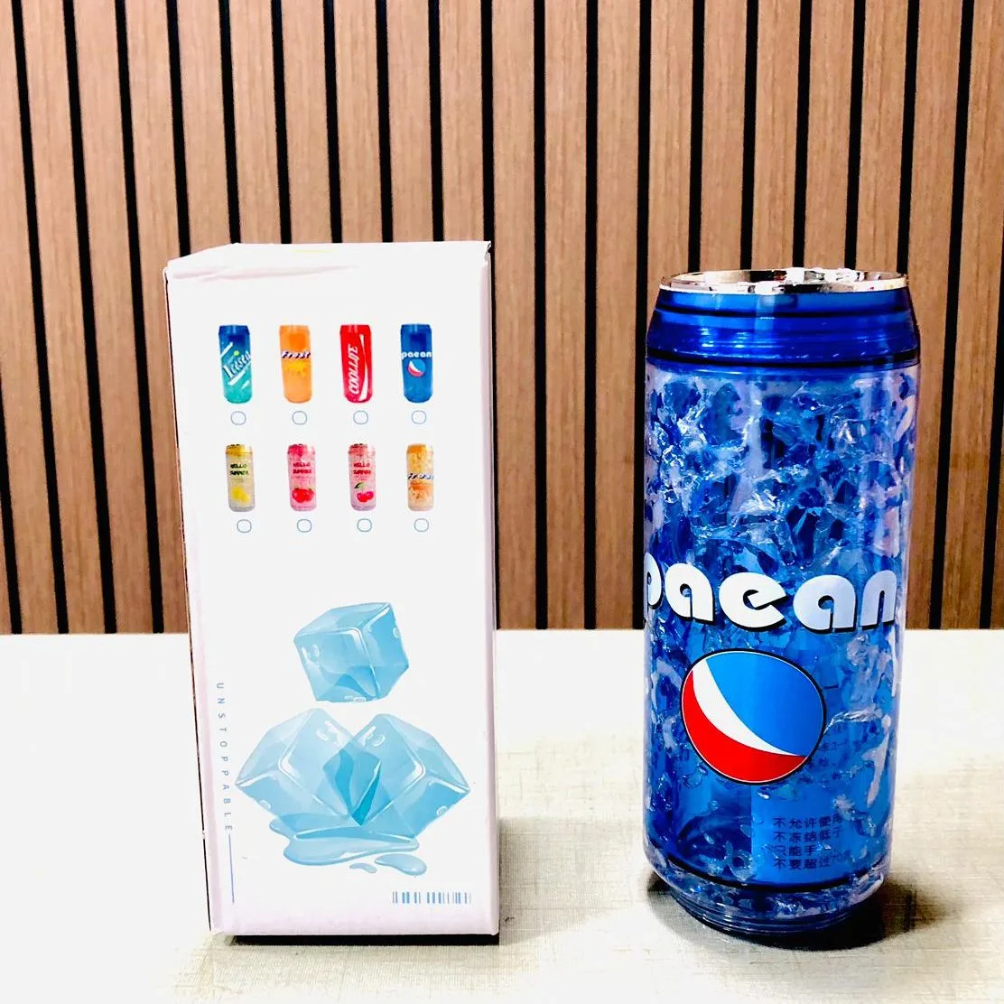 Acrylic Printed Juice Glass Cane Cooldrink Design 1 Pcs 470ml thumbnail 2