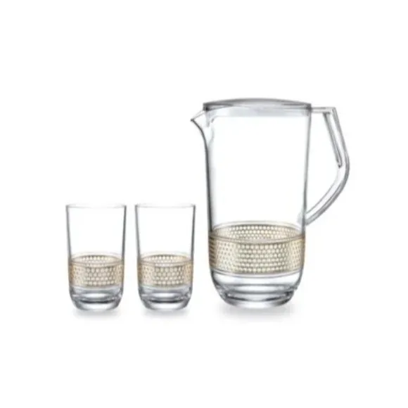 Acrylic Ware Rose Gold Loop 7 Pcs Water Set - Bh0165 - Made in Taiwan