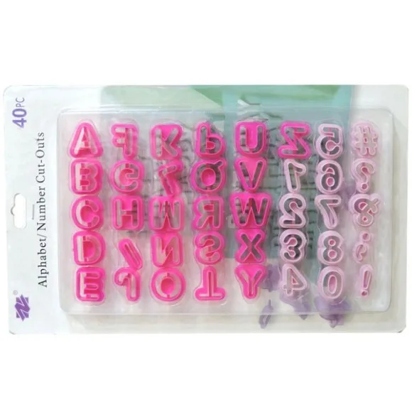 Alphabet Number Cut Out 40 Pcs