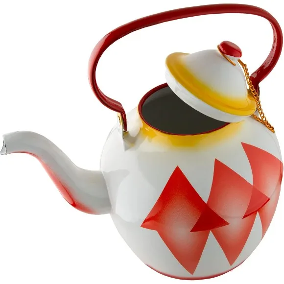 AlSaif Dimond Design Enamelware Arabian Kettle, 2.0 Liter Capacity, Red thumbnail 2