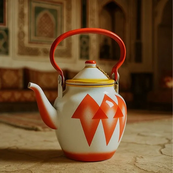 Enamelware Arabian Kettle, 2.0 Liter