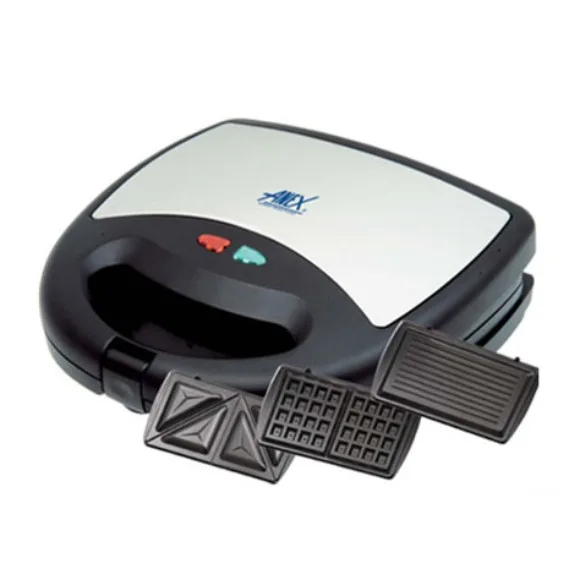 Anex AG-1039 C - Sandwich, Waffle And Grill Maker - Black