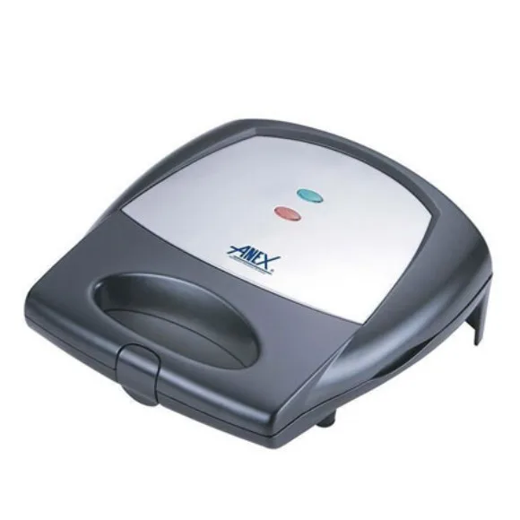 Anex Sandwich Toaster - AG-1038C - Black & Silver