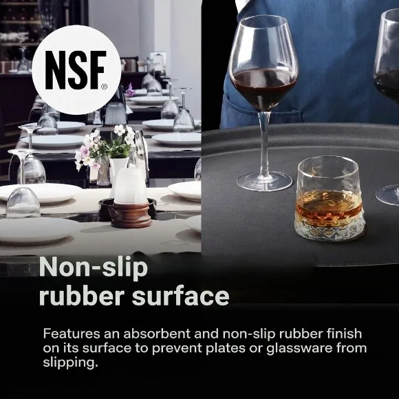 Anti Skid Oval Brown Foodservice Restaurant Grade Non Slip Trays