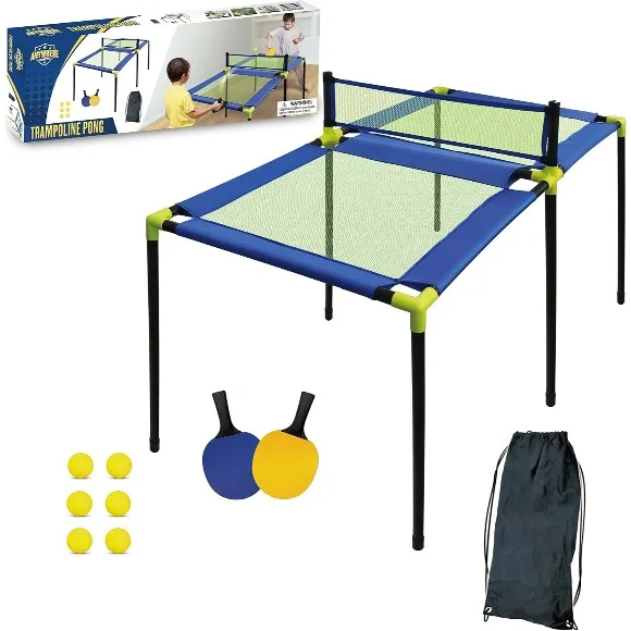 Anywhere Sports - Portable Trampoline Ping Pong Table Tennis Game
