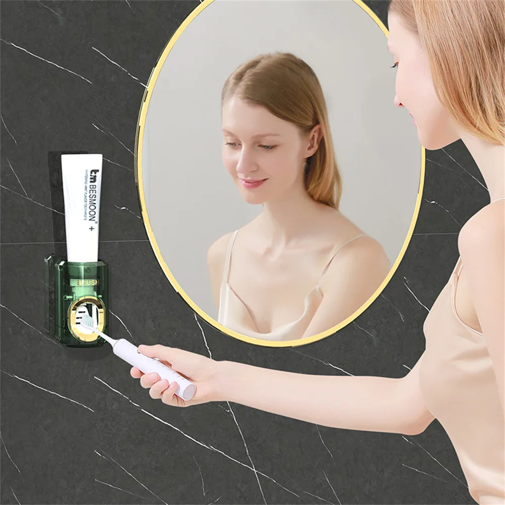 Automatic Toothpaste Squeezer Wall Mounted Transparent