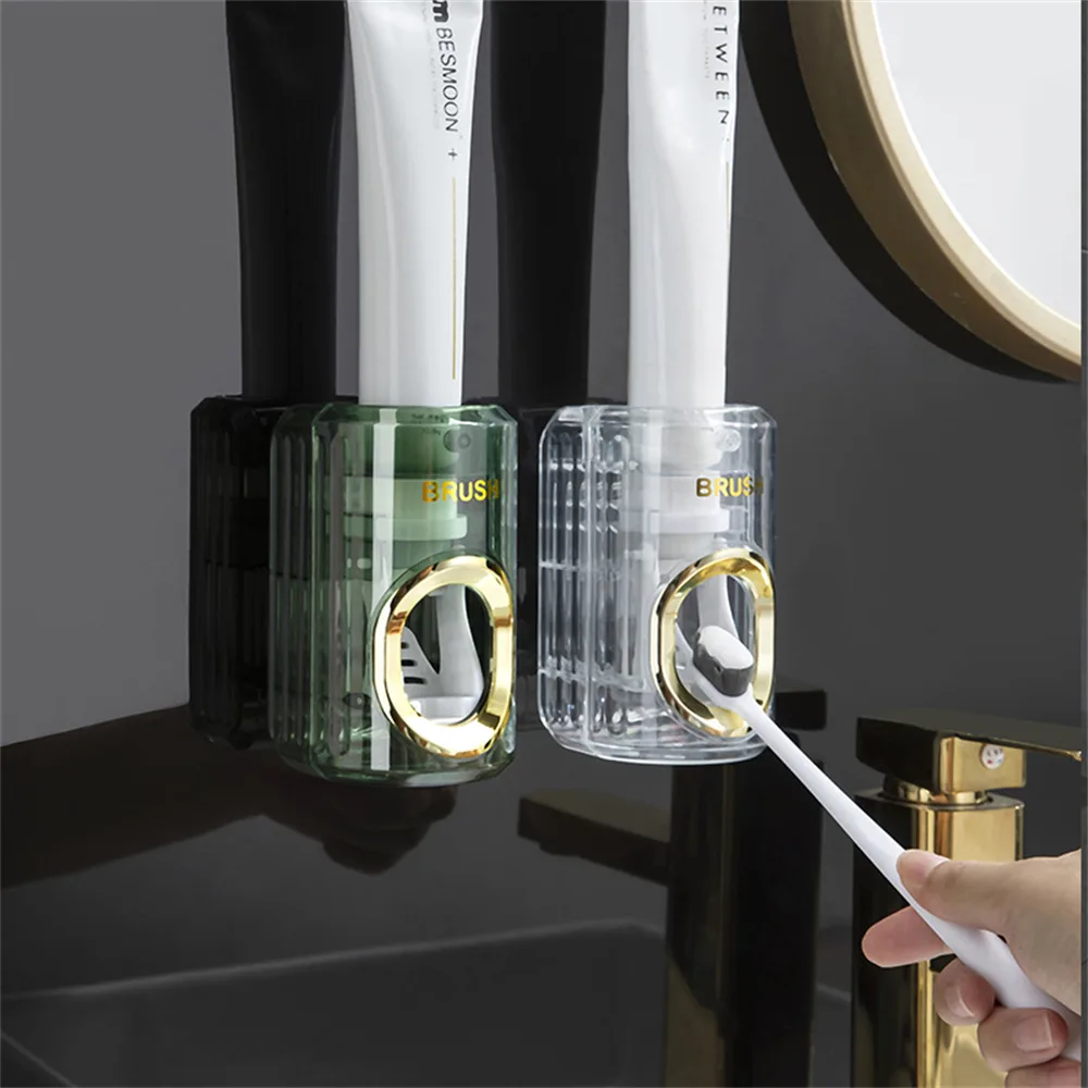 Automatic Toothpaste Squeezer Wall Mounted Transparent