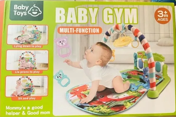 Baby Gym Play Mat Kick and Play Piano Gym, Musical Activity Center for Infants Toddlers For Kids