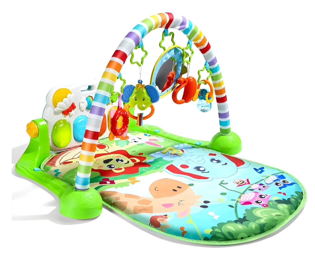 Baby Gym Play Mat Kick and Play Piano Gym, Musical Activity Center for Infants Toddlers For Kids