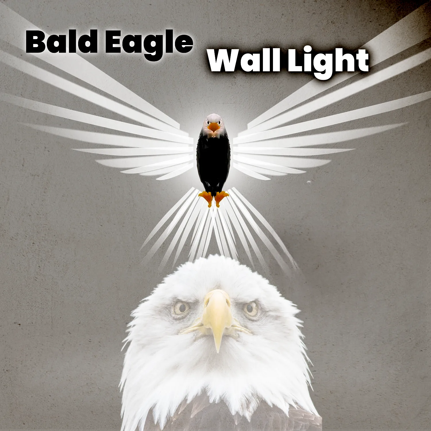 Bald Eagle Night Light Projection Lamp Cell Opreated
