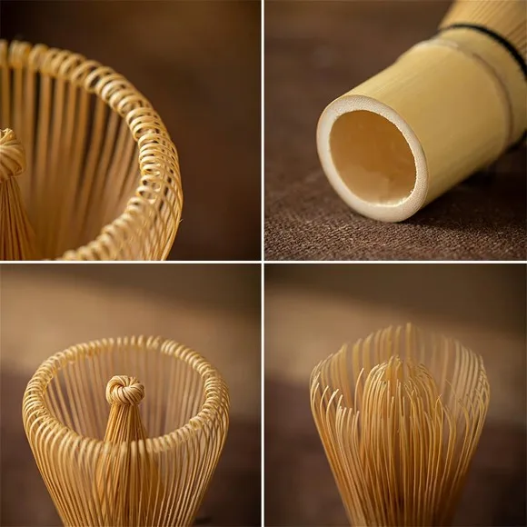 Bamboo Matcha Whisk Handcraft Organic Traditional Japanese Chasen Matcha Stirrer Wisk Mixer Brush for Authentic Tea Preparation