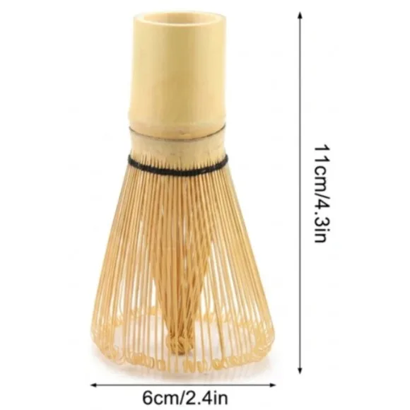 Bamboo Matcha Whisk Handcraft Organic Traditional Japanese Chasen Matcha Stirrer Wisk Mixer Brush for Authentic Tea Preparation