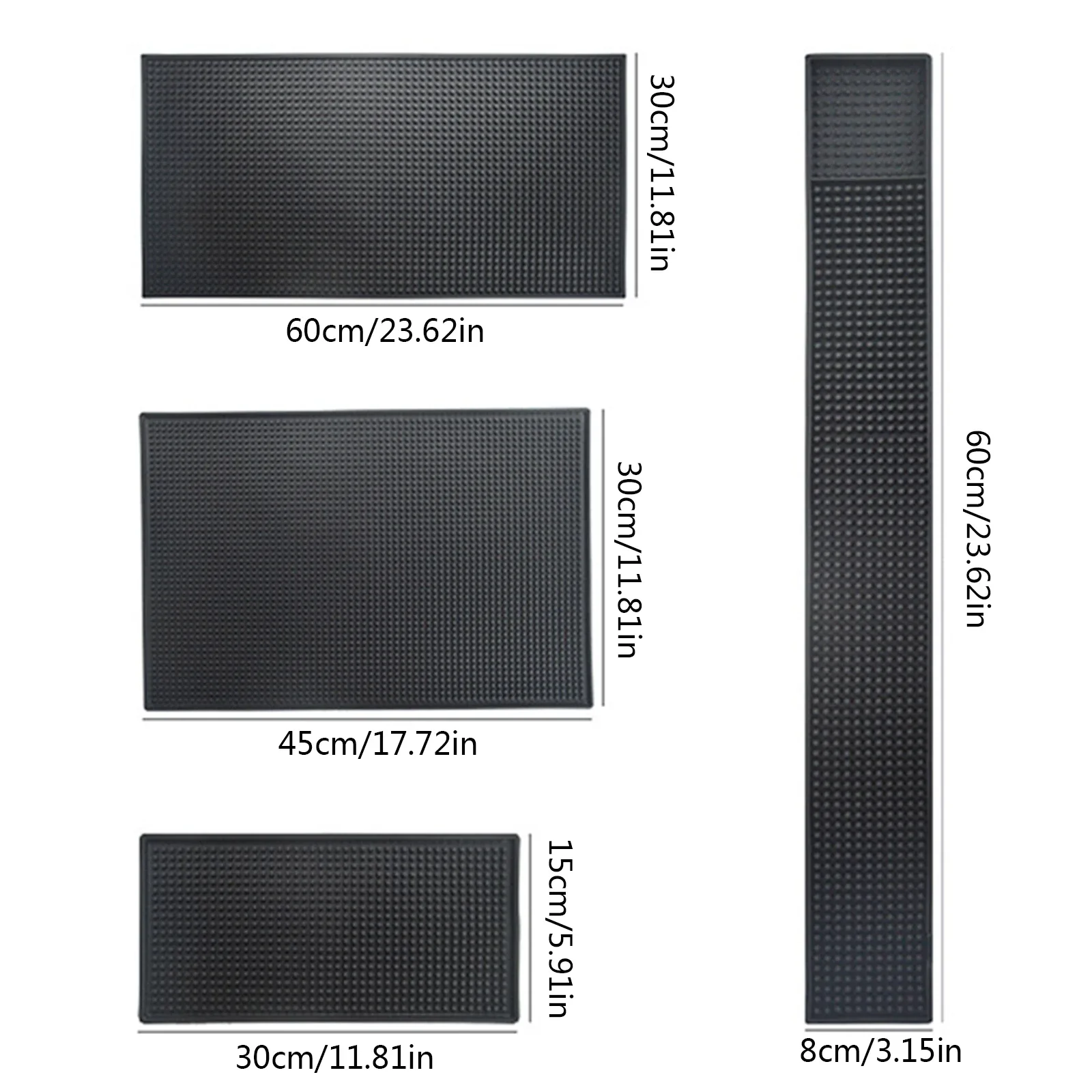 Coffee Bar Mats Anti-slip Cup Mat Waterproof Heat Resistant Drain Mat for Bar Cafe Barista Cocktail Bartender