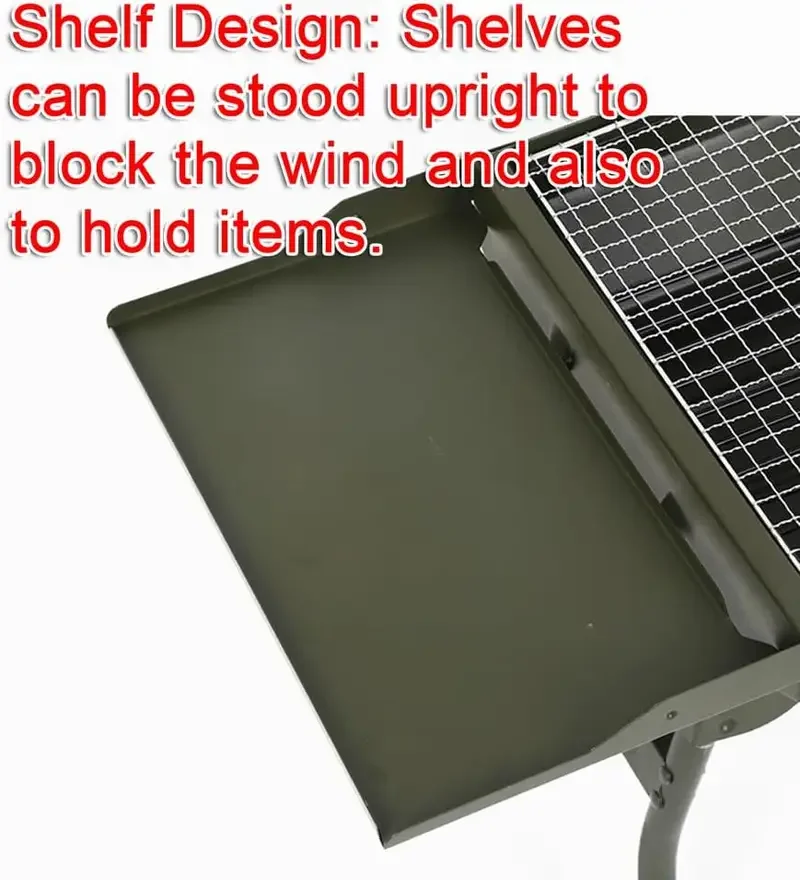 portable folding charcoal grill outdoor compact charcoal stove suitable for travel camping outdoor cooking patio use hiking balcony gardens and picnics Product details 4