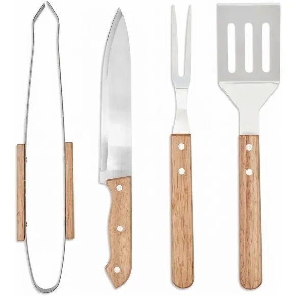 BBQ Set Barbecue Accessories Set of 4 with Bag