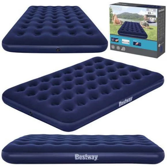 Bestway - Inflatable Mattress With Manual Pump 75 inchx54 inchx8.75 inch - 67002