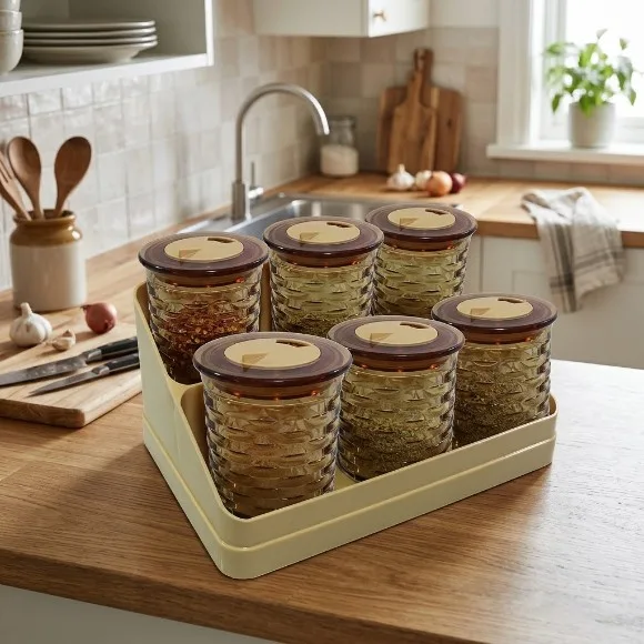 Bita Jar Set 7 Pcs Brick Design