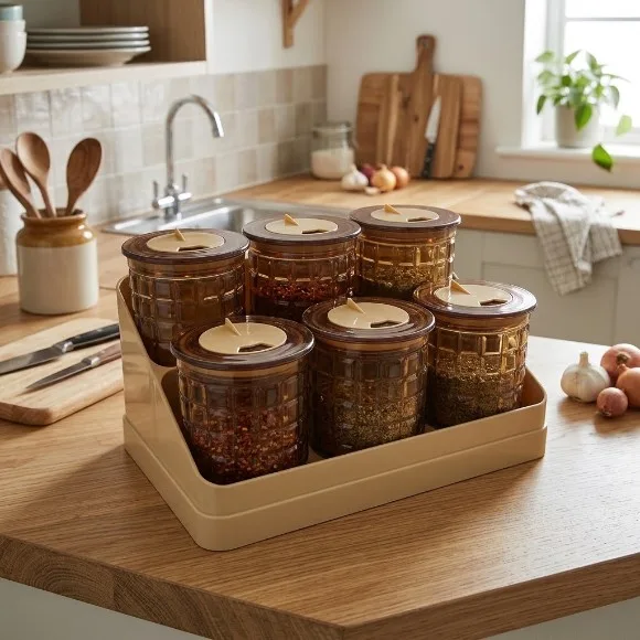 Bita Jar Set 7 Pcs Checkered