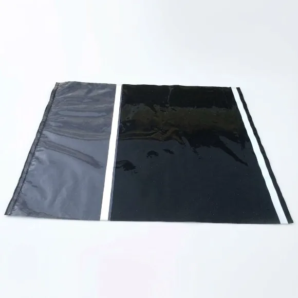 Black Courier Flyer Bags with Pocket Pack – 100 Pieces – 08 × 12 Inch