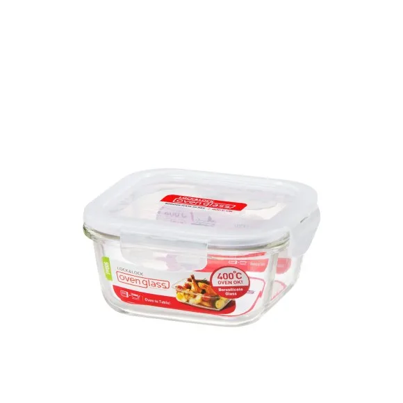 Blinkmax Fresh Square Glass Storage Container 300ml 1Pcs